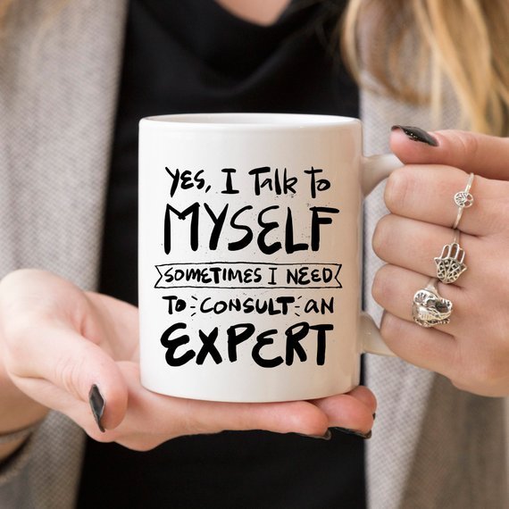 11oz Coffee Mug - Yes, I Talk to Myself. - AroundTheWineCooler